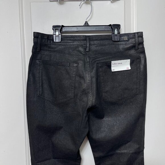 New AG Adriano Goldschmied Farrah Skinny Ankle in Black Luminous Size 29 - Picture 8 of 14
